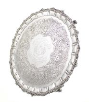 A George IV Irish silver salver, maker's marks of Edward Power and Edward Twycross, Dublin 1826,