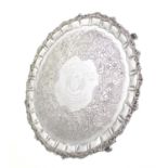 A George IV Irish silver salver, maker's marks of Edward Power and Edward Twycross, Dublin 1826,