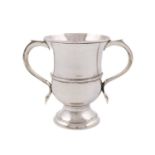 A George III silver two-handled cup, by Benjamin Cartwright, London 1764, circular tapering form,