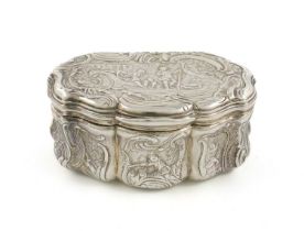 An 18th century French silver snuff box, possibly by Antoine Dutry, Paris circa 1750, shaped