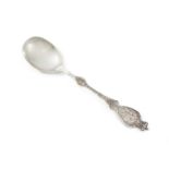 An Edwardian silver Vintners company commemorative coronation serving spoon, by R H Halford &