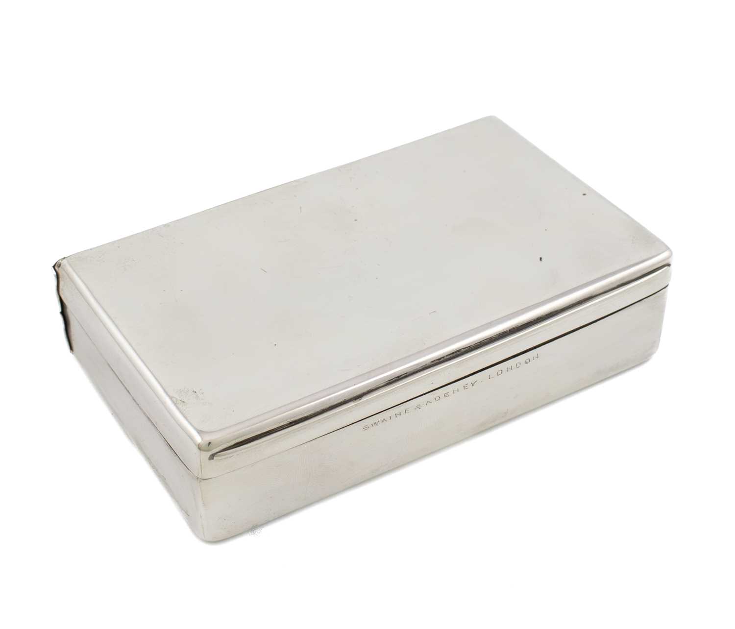 A late-Victorian silver sandwich box, by Edward J Carnelly, Birmingham 1899, plain rectangular form,