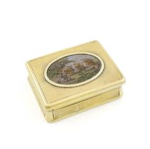 A George III silver-gilt and micromosaic snuff box, by Daniel Hockley, London 1813, rectangular