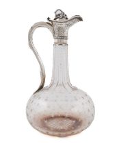A Victorian silver-mounted claret jug, by Henry Wilkinson & Co, Sheffield 1863, the mounts with