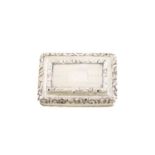 A George IV silver vinaigrette, by Thomas Shaw, Birmingham 1822, rectangular form with reeded sides,