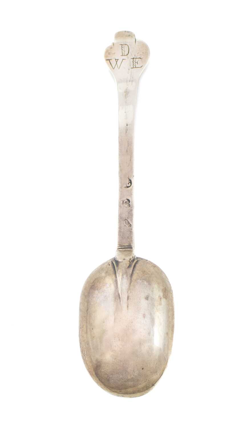 A Charles II provincial silver Trefid spoon, by Charles Rhoades, York 1677, the reverse of the