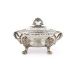 A George III silver sauce tureen and cover, by Joseph Craddock & William Ker Reid, London 1817, oval