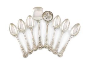 A collection of William IV silver Rose pattern cutlery, by John, Henry & Charles Lias, London