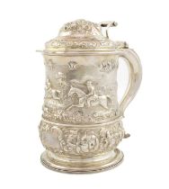 A George II provincial silver tankard, by William Parry, Exeter 1755, tapering circular form,