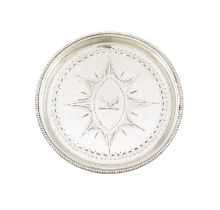 A George III Irish silver counter dish, by William Bond, Dublin circa 1795, circular form, bright-