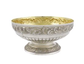 A William IV Scottish silver bowl, by William Cunningham, Edinburgh 1830, circular form, with chased