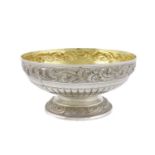 A William IV Scottish silver bowl, by William Cunningham, Edinburgh 1830, circular form, with chased