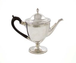 A George III silver argyle, by Soloman Houghman, London 1796, plain vase form, scroll handle, a