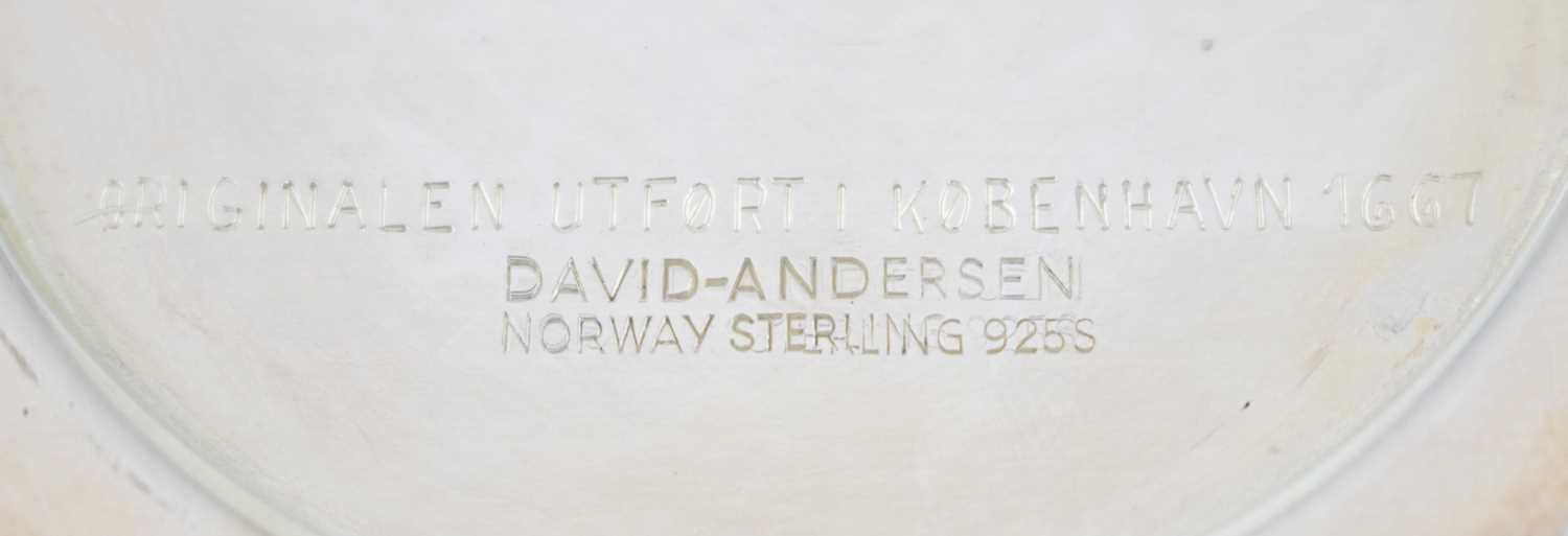 A modern Norwegian silver beaker, by David-Andersen, Oslo, circular tapering form, spot-hammered - Image 2 of 2