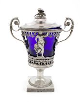 An early-19th century French silver two-handled sugar vase and cover, by Jean-Pierre-Nicholas