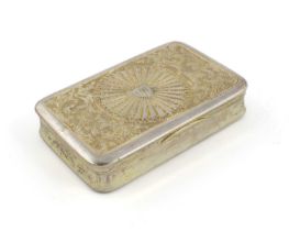 A 19th century Austro-Hungarian silver-gilt snuff box, maker's mark FS, Prague circa 1830,