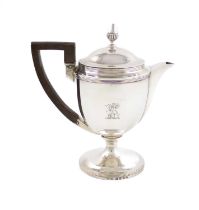 A George III silver argyle, (99086) by John Emes, London 1807, plain vase form, reeded borders,