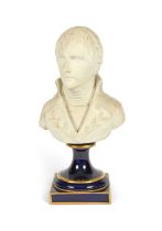 A Sèvres-style biscuit porcelain bust of Napoleon, 19th century, as First Consul, modelled with