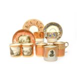 Seven coffee cans from the Flight and Barr Worcester partnerships, c.1805-25, two Barr with a