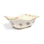 A large Derby serving dish, c.1815, the oblong form well painted with a bouquet of flowers to the