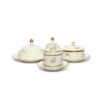 A Barr, Flight and Barr combined breakfast set, c.1810, comprising a muffin dish and cover, a