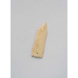 A SMALL CHINESE PALE YELLOW JADE HALBERD BLADE, GE SHANG/WESTERN ZHOU DYNASTY The blade is thinly