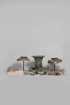 NO RESERVE A COLLECTION OF CHINESE BRONZE FRAGMENTS SHANG DYNASTY OR LATER Consisting of a large
