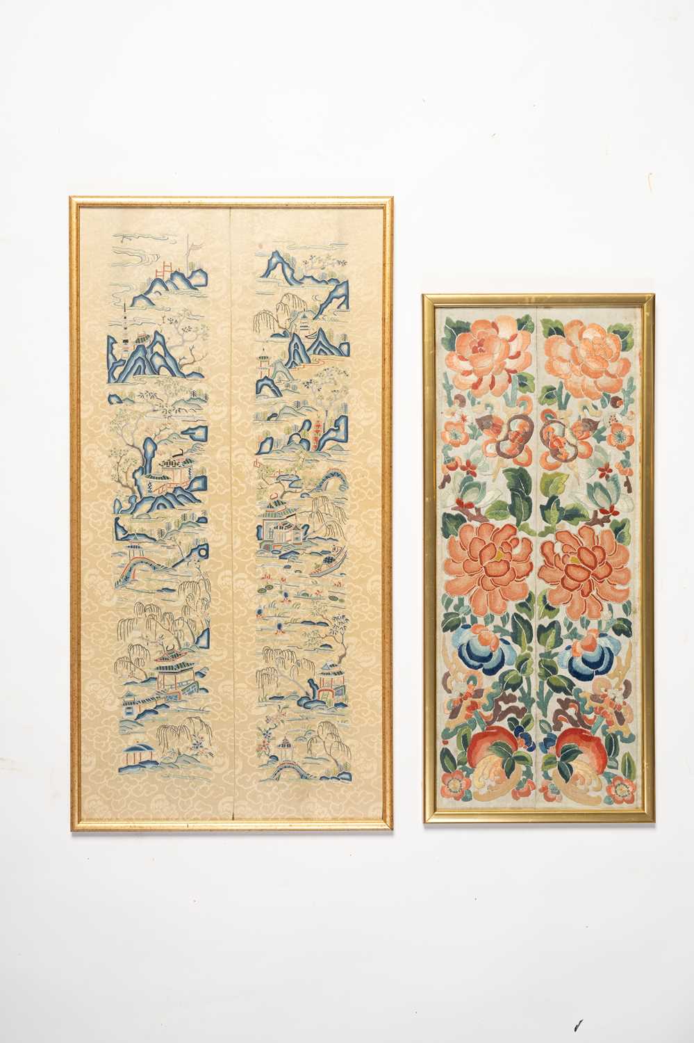 NO RESERVE A COLLECTION OF CHINESE EMBROIDERIES LATE QING DYNASTY Variously depicting flowers, - Image 13 of 13
