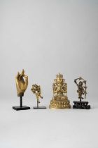 NO RESERVE A CHINESE GILT-BRONZE FIGURE OF A BODHISATTVA 18TH CENTURY AND LATER Seated in dhyanasana