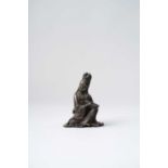 NO RESERVE A CHINESE BRONZE FIGURE OF GUANYIN QING DYNASTY OR LATER The seated Goddess holding a