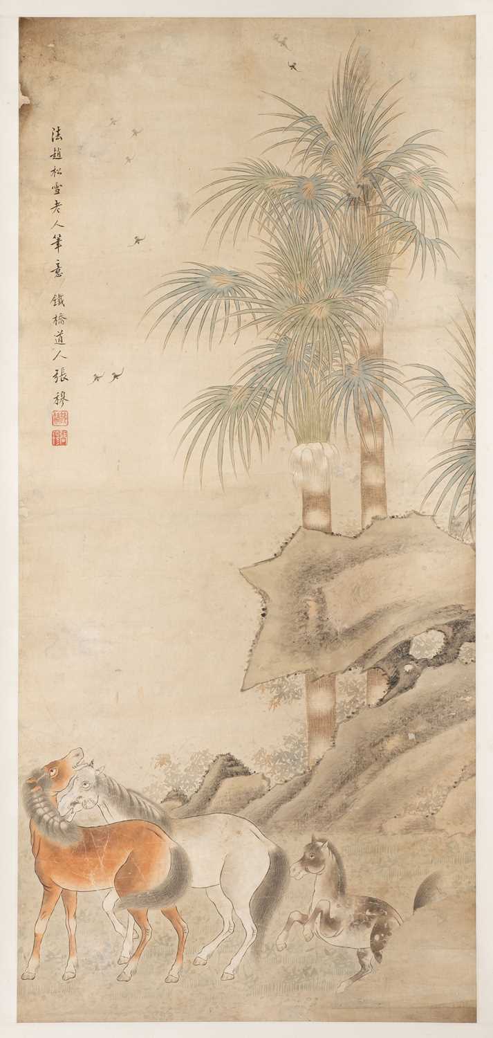 NO RESERVE AFTER WEN ZHENGMING (20TH CENTURY) LANDSCAPE A Chinese painting, ink and colour on - Image 3 of 6