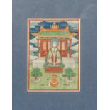NO RESERVE A CHINESE MINIATURE PAINTING OF THE JADE EMPEROR 18TH CENTURY Depicting the Daoist Jade
