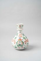 A CHINESE FAMILLE VERTE HOOKAH BASE KANGXI 1662-1722 The globular body decorated with stylised lotus