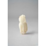 A CHINESE WHITE JADE CARVING OF A FINGER CITRON QING DYNASTY OR LATER Carved as a large finger
