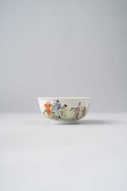 A CHINESE FAMILLE ROSE 'EIGHT IMMORTALS' BOWL YONGZHENG 1723-35 The exterior decorated with the