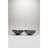 NO RESERVE TWO CHINESE JUN-TYPE BOWLS PROBABLY QING DYNASTY Each coated with a creamy pale-blue