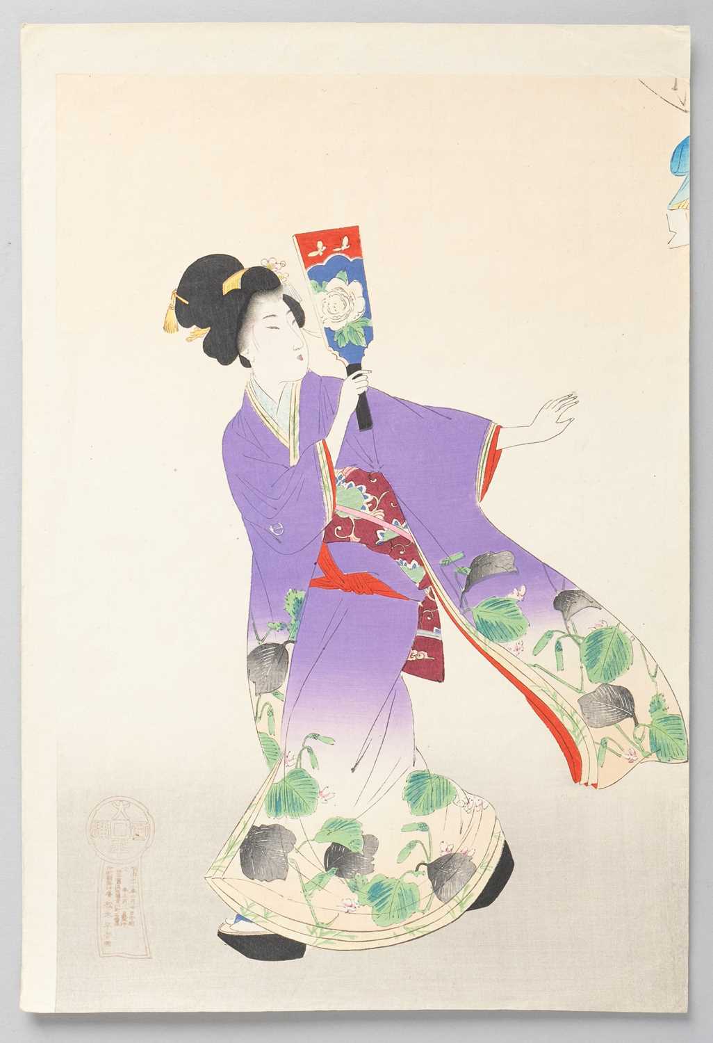 MIYAGAWA SHUNTEI (1873-1914) BIJIN-GA (PORTRAITS OF BEAUTIES) MEIJI ERA, 19TH CENTURY Two Japanese - Image 2 of 6