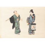 NO RESERVE AN ALBUM OF JAPANESE PAINTINGS AND PHOTOGRAPHS 19TH/20TH CENTURY Including various