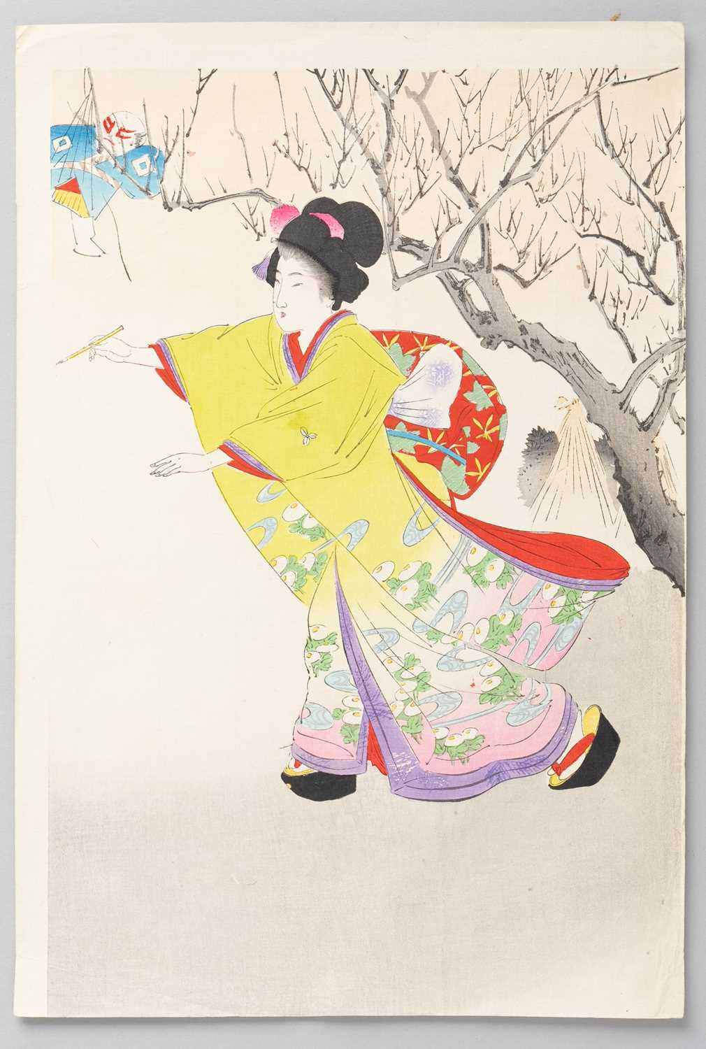 MIYAGAWA SHUNTEI (1873-1914) BIJIN-GA (PORTRAITS OF BEAUTIES) MEIJI ERA, 19TH CENTURY Two Japanese - Bild 3 aus 6
