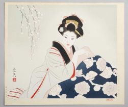 TATSUMI SHIMURA (1907-80) KOTATSU SHOWA ERA, 20TH CENTURY A large Japanese woodblock print depicting