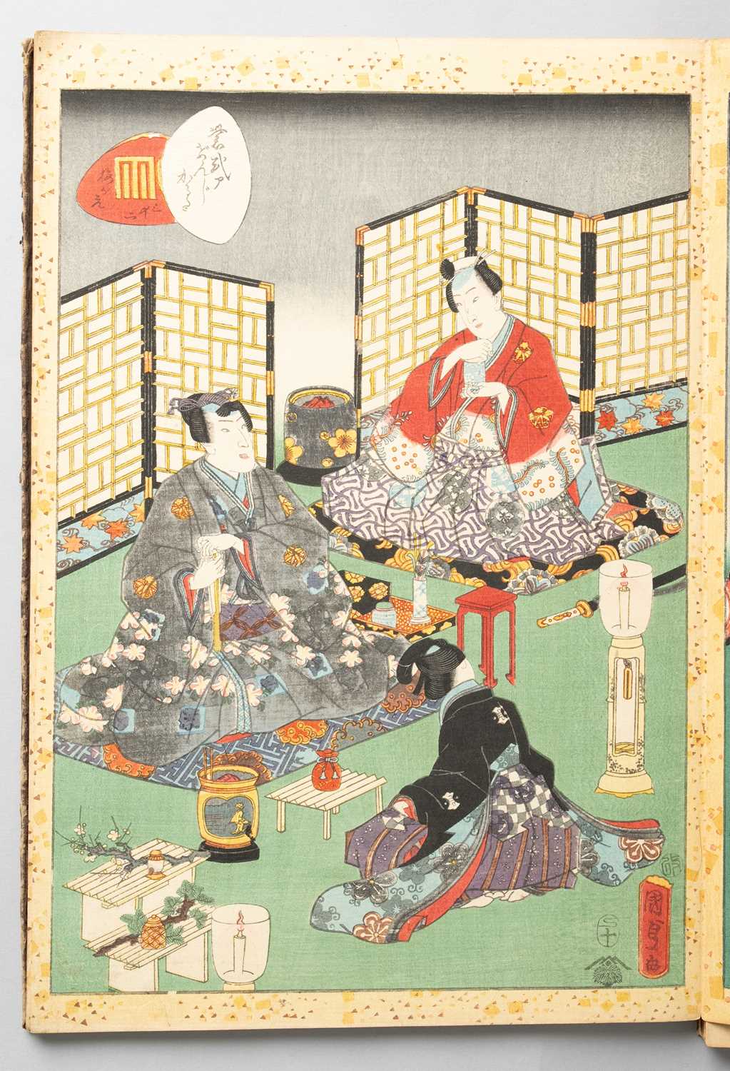 KUNISADA II UTAGAWA (1823-80) MURASAKI SHIKIBU GENJI KARUTA (MURASAKI SHIKIBU'S GENJI CARDS) EDO - Image 37 of 57