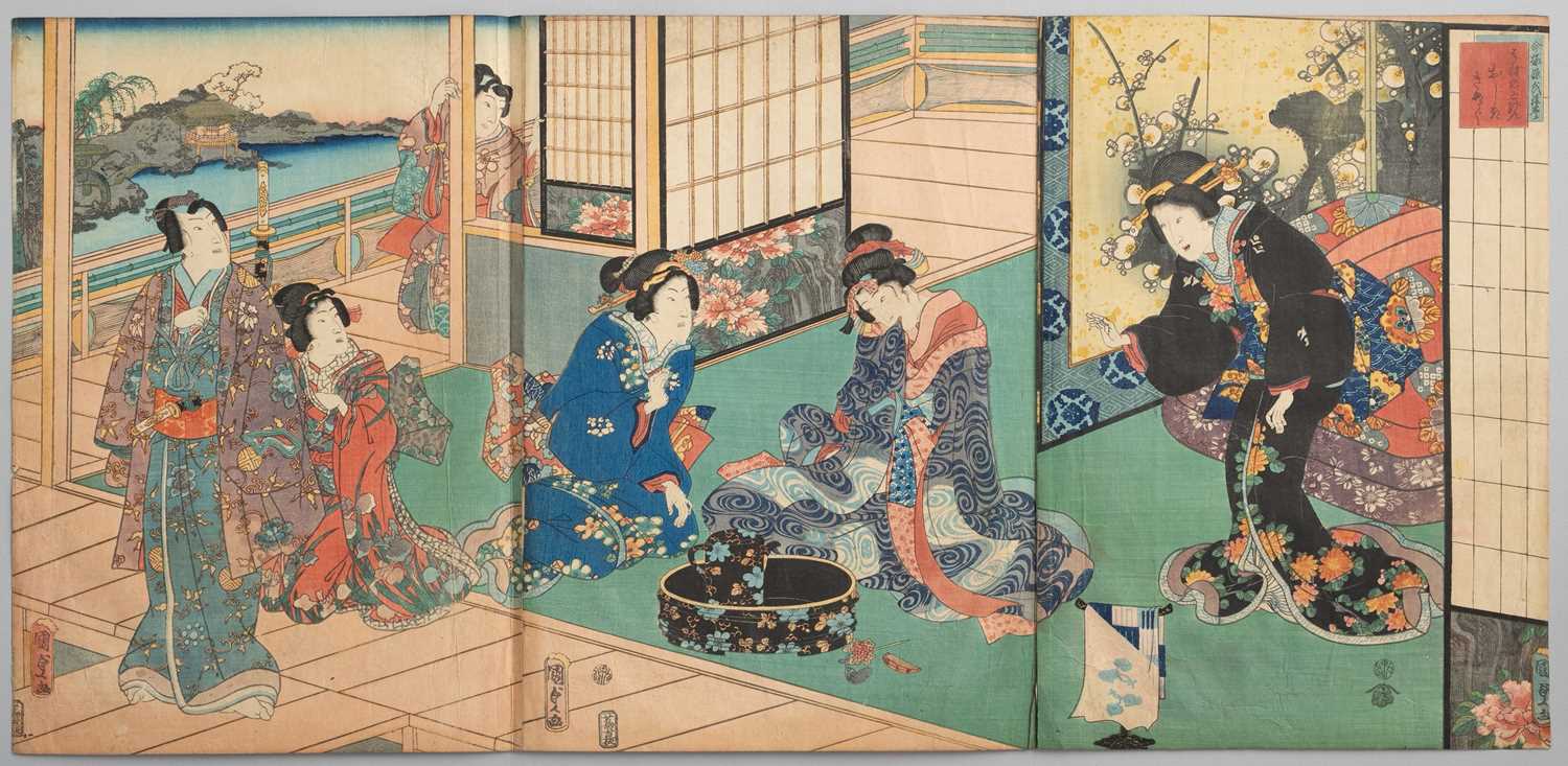 NO RESERVE UTAGAWA KUNISADA II (1823-80) EDO PERIOD, 19TH CENTURY Two Japanese woodblock print - Image 2 of 2