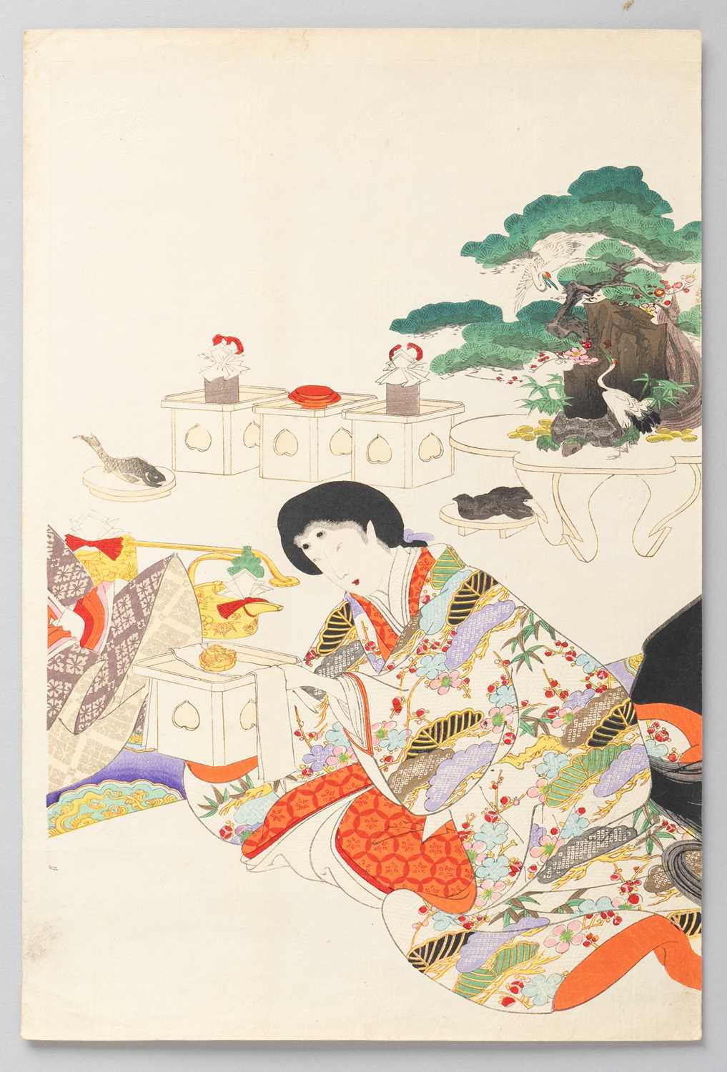 YOSHU / TOYOHARA CHIKANOBU (1838-1912) BIJIN-GA (PORTRAITS OF BEAUTIES) MEIJI ERA, 19TH CENTURY - Bild 7 aus 10