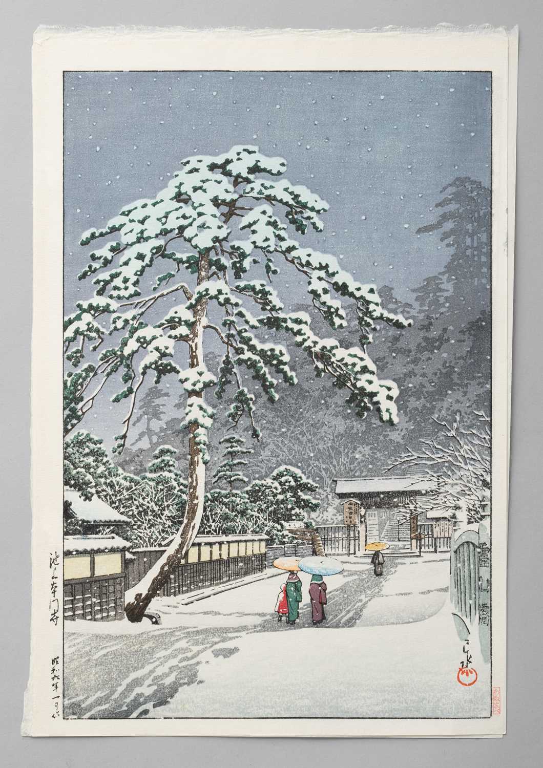 AFTER KAWASE HASUI (1883-1957) SNOW SCENES HEISEI ERA, 20TH/21ST CENTURY Two Japanese woodblock