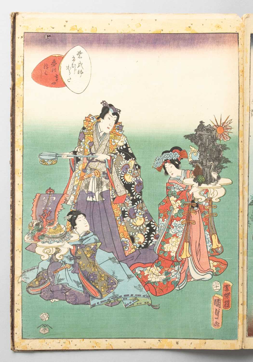 KUNISADA II UTAGAWA (1823-80) MURASAKI SHIKIBU GENJI KARUTA (MURASAKI SHIKIBU'S GENJI CARDS) EDO - Image 55 of 57