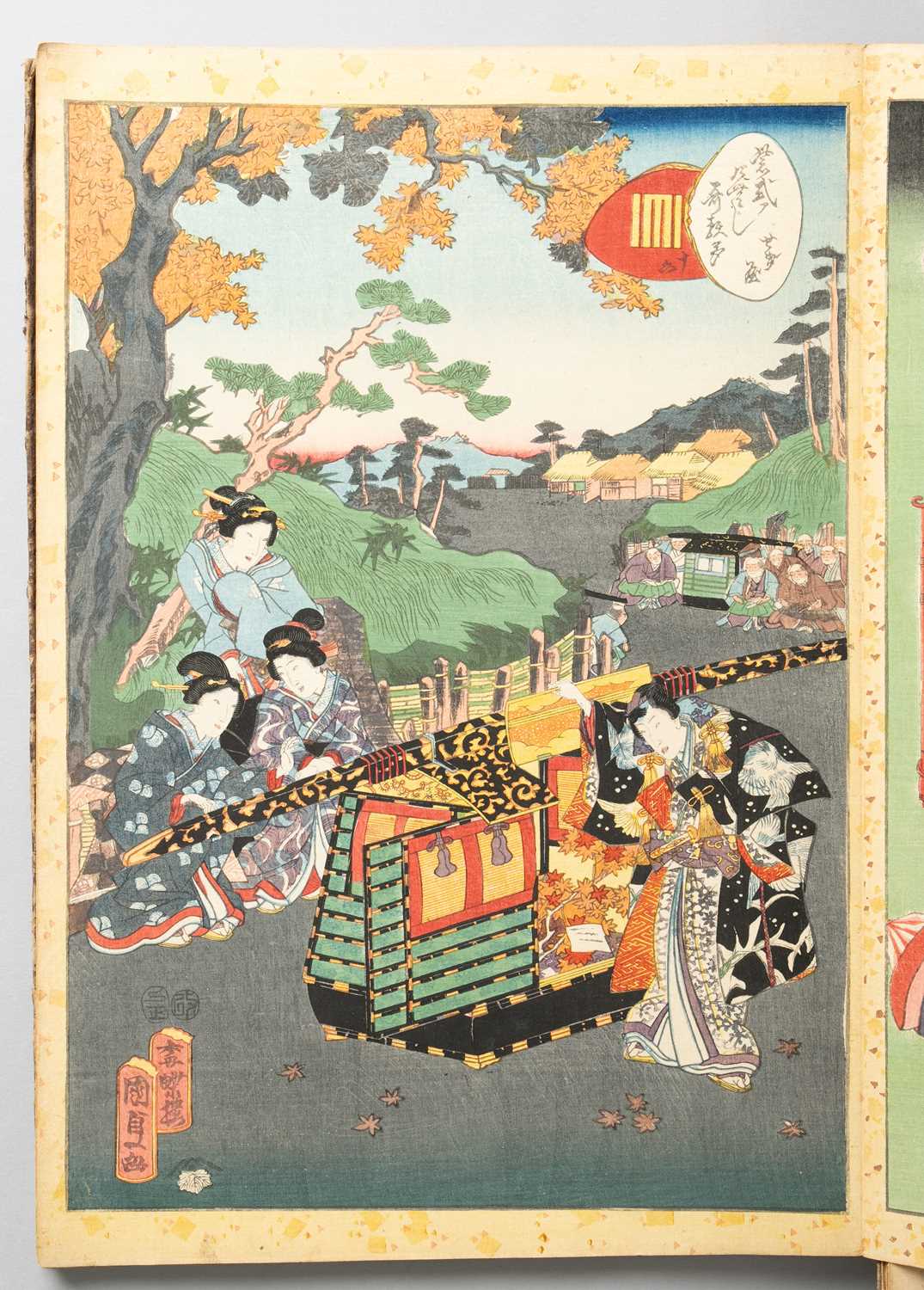 KUNISADA II UTAGAWA (1823-80) MURASAKI SHIKIBU GENJI KARUTA (MURASAKI SHIKIBU'S GENJI CARDS) EDO - Image 38 of 57