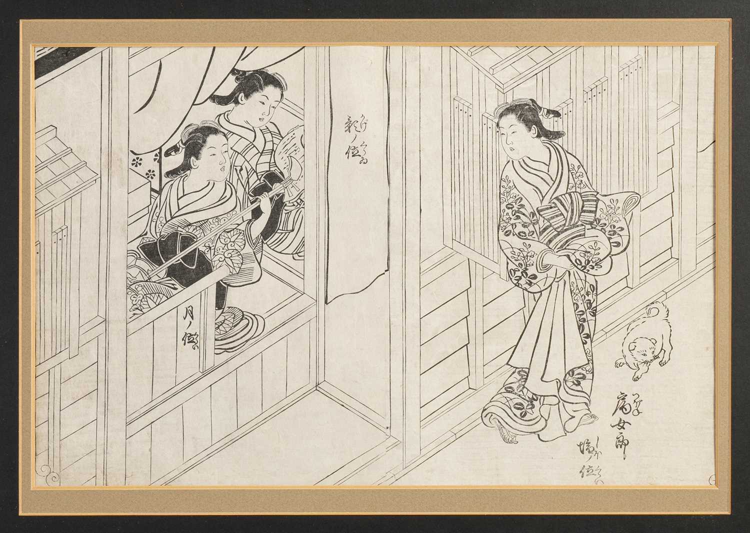 NO RESERVE NISHIKAWA SUKENOBU (1671-1750) BIJIN-GA (BEAUTIES) EDO PERIOD, 18TH CENTURY Two - Image 2 of 3