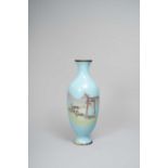 NO RESERVE A TALL JAPANESE CLOISONNE VASE WITH A FOX PROCESSION MEIJI ERA, 19TH/20TH CENTURY The