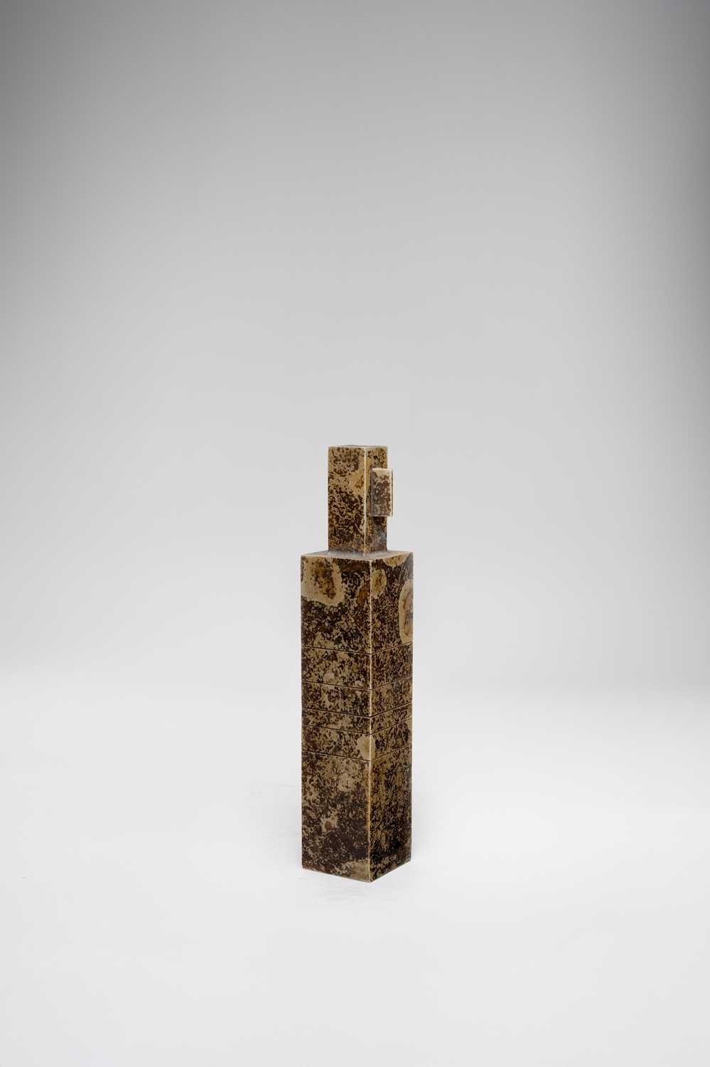 NO RESERVE HASUDA SHUGORO (1915-2010) SHOWA/HEISEI, 20TH CENTURY A Japanese nickel vase, the tall
