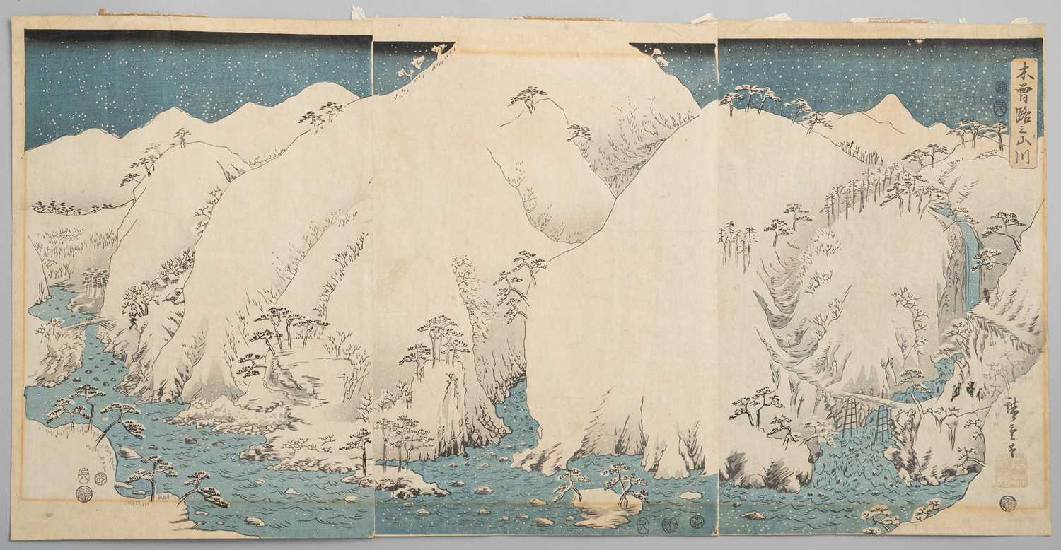 UTAGAWA HIROSHIGE (1797-1858) KISOJI NO YAMAKAWA (MOUNTAIN RIVER ON THE KISO ROAD) EDO PERIOD, 19TH